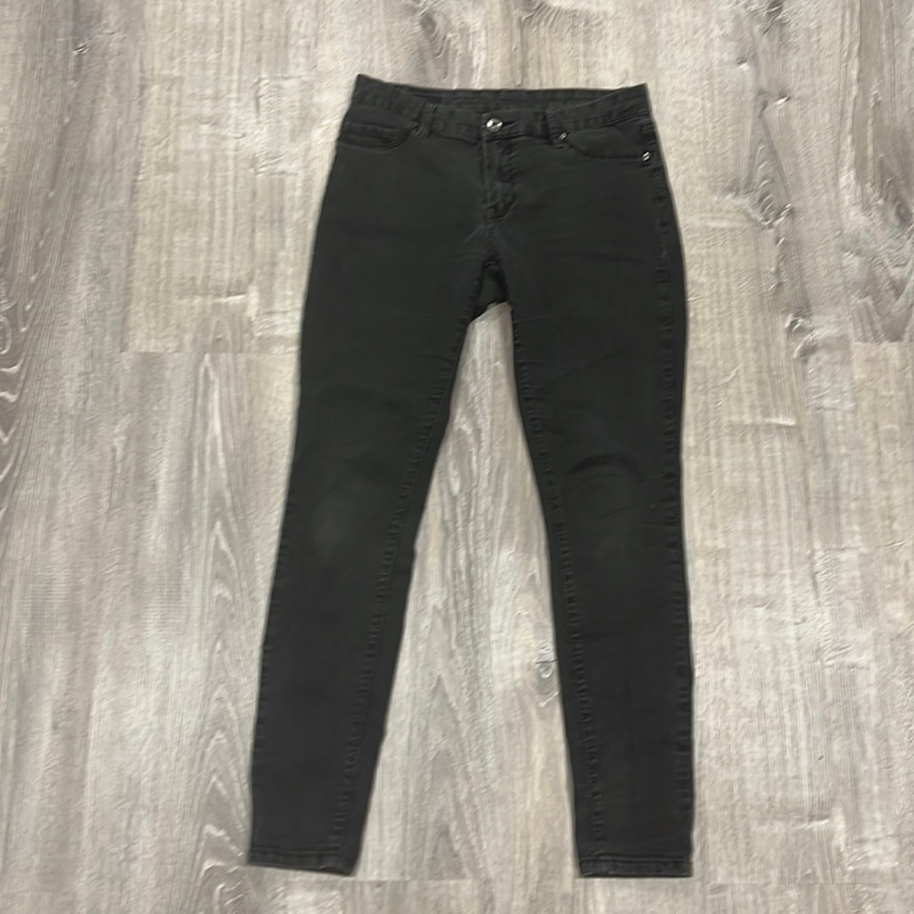 Blank NYC distressed black stretch denim jeans